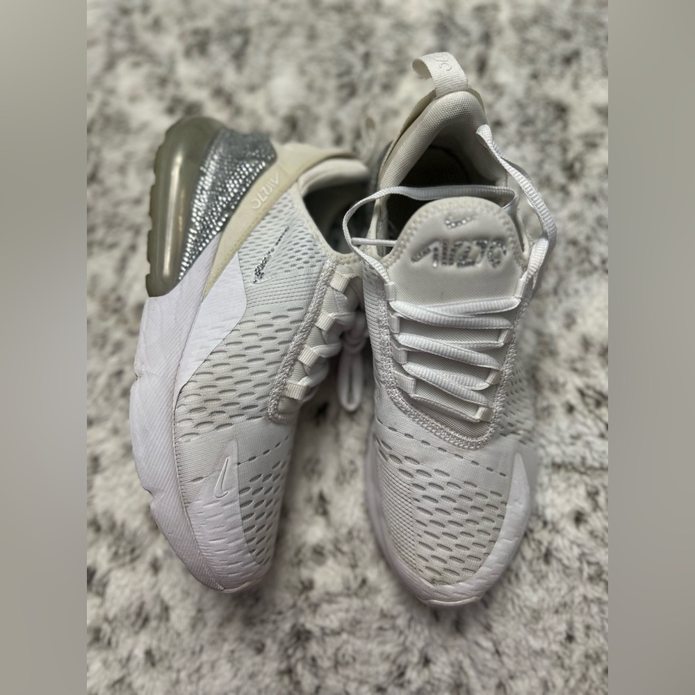 Air max 270 white with custom gems